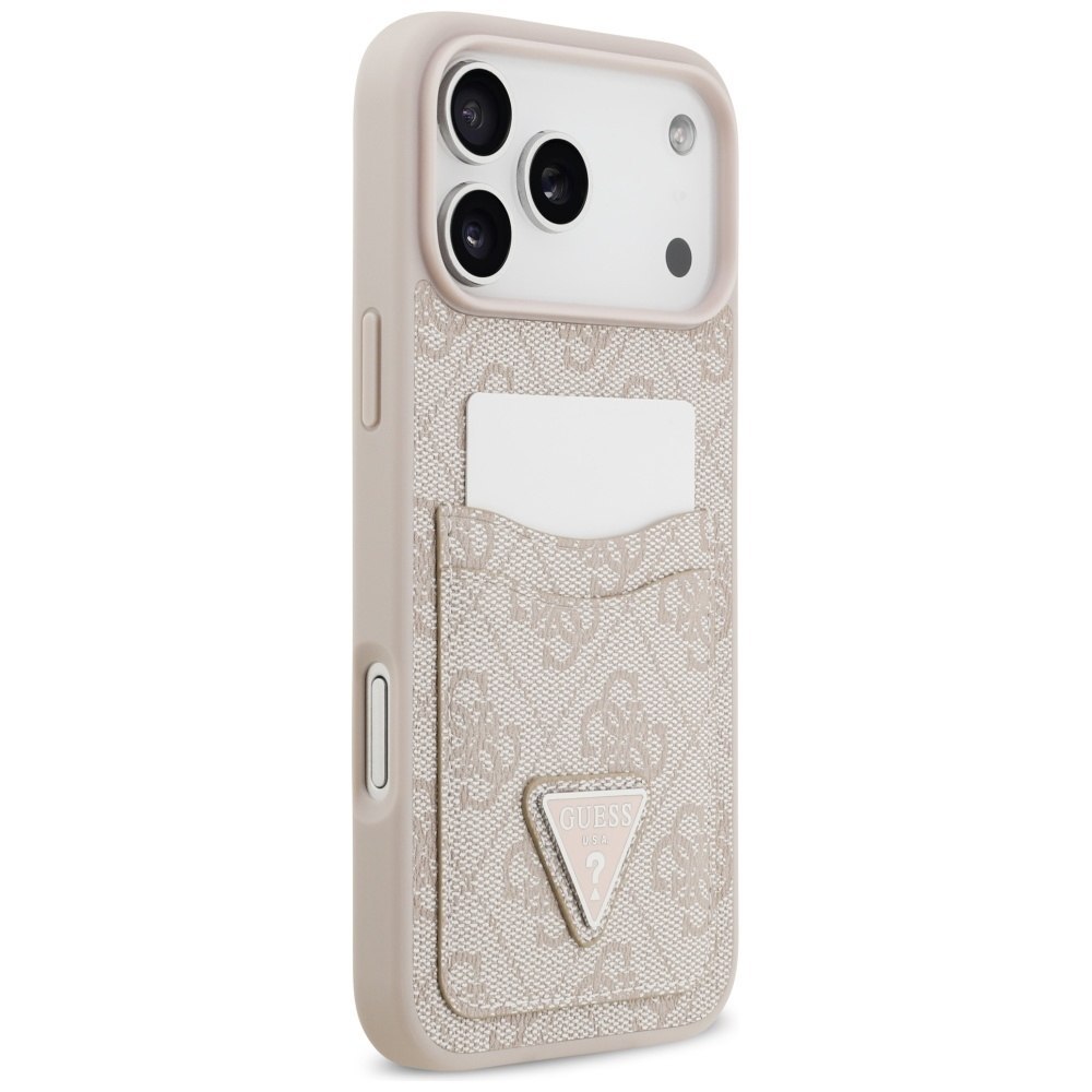 Etui Guess 4G Double Card Triangle do iPhone 17 Pro Max różowy